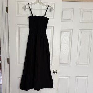 Nation LA Black Cotton Midi Dress XS